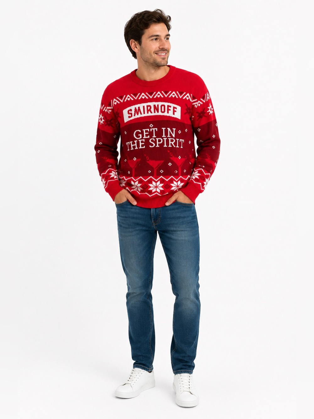 Smirnoff “Get in the Spirit” Ugly Christmas Sweater – Size Large